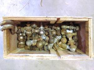lot 55 image: Wooden Box of Towing Balls