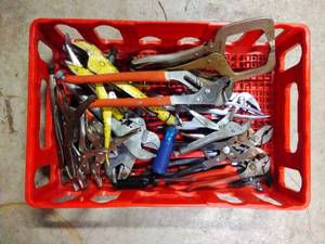 lot 111 image: Crate of Channel Locks & Vise Grips