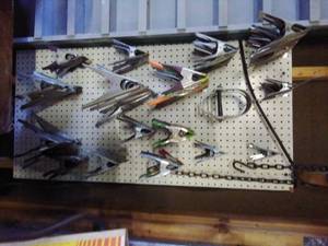 lot 148 image: Wall of Clamps