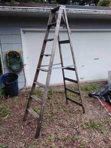 lot 214 image: 8 Wooden Ladder