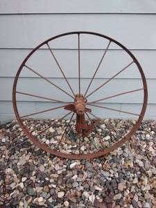 lot 225 image: Antique Wagon Wheel #2
