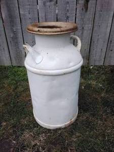 lot 228 image: Antique Metal Milk Pail