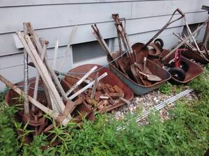 lot 238 image: ATTENTION SCRAPPRS  Wheelbarrows FULL of Scrap