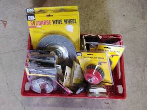 lot 156 image: Crate of Assorted Wire Wheels