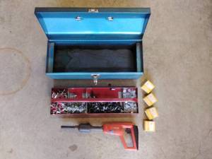 lot 182 image: Remington Power Hammer & Fasteners in Toolbox