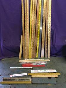 lot 14 image: Lot of Vintage Rulers and Yard Sticks