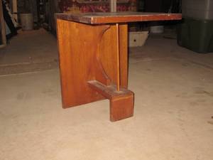 lot 66 image: Wood end table top is 16 x 16...