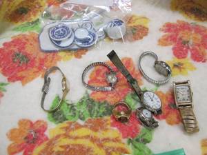 lot 80 image: Watches and mini tea set...