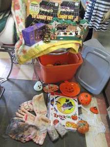 lot 91 image: Large lot of Halloween dcor on an...