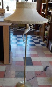 lot 214 image: Floor Lamp with Cast Iron Peacock D...