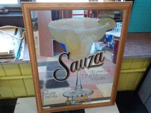 lot 229 image: Sauza Mirrored Sign 20 x 27...