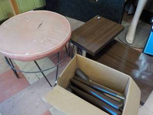 lot 236 image: Retro Stool with hairpin legs and R...