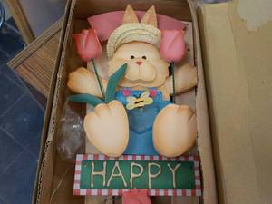 lot 242 image: Happy Bunny Spring Stake needs ass...