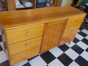 lot 295 image: BuffetDresser (Wood) 52 x 15 x 30...