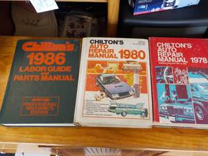 lot 299 image: Chiltons Auto Repair Manuals...