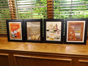 lot 10 image: Vintage Framed Old Gold Cigarette Ads
