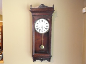 lot 15 image: Antique Wood Wall Clock