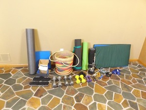 lot 24 image: Lot of Yoga and Exercise Equipment