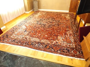 lot 63 image: Hand Knotted THICK HEAVY Wool Persian Rug