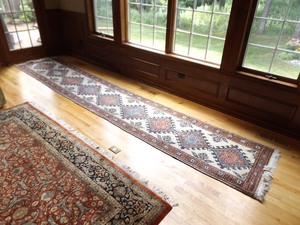 lot 95 image: Hand Knotted Wool Persian Meshkin Runner