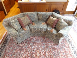 lot 97 image: Vanguard Half Moon Sofa