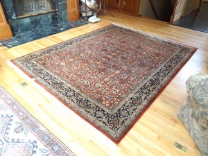 lot 98 image: Hand Knotted HEAVY THICK Wool Persian Rug