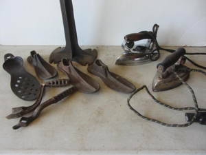 Antique Shoe Last, Handles, Irons