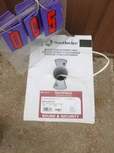 lot 5 image: Box of 1000 power cable. See label for further information. As shown.