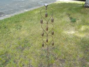 lot 14 image: Bells with Bird Dcor 48 tall...