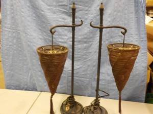 lot 37 image: Pair of Lamps needs bulbs...
