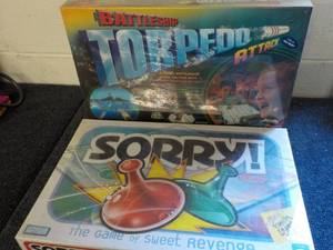 lot 54 image: Torpedo Attack and Sorry Games bot...