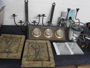 lot 56 image: Metal Candle Holders, Wall Dcor, ...