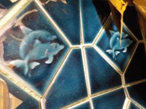lot 151 image: Glazed Ceramic Tiles Double Dolphin...