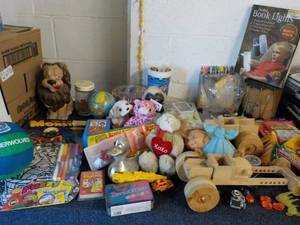 lot 90 image: Toy Lot in 2 tubs one with cover...