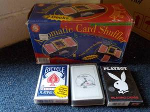 lot 126 image: Automatic card Shuffler and 3 Decks...