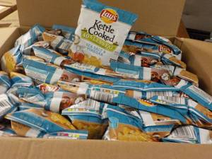 lot 290 image: Case of 64 Bags Lays Sea Salt and V...