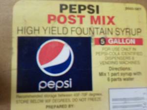 lot 303 image: 5 Gallon Pepsi Post Mix High Yield ...