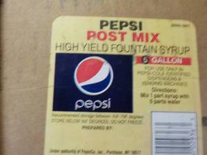 lot 304 image: 5 Gallon Pepsi Post Mix High Yield ...