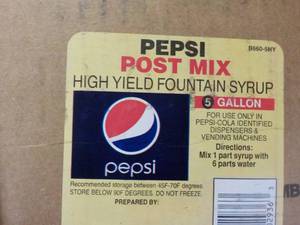 lot 301 image: 5 Gallon Pepsi Post Mix High Yield ...