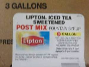 lot 306 image: 3 Gallon Lipton Iced Tea Sweetened ...