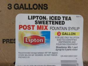 lot 309 image: 3 Gallon Lipton Iced Tea Sweetened ...