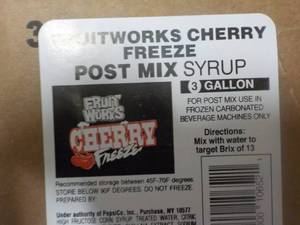 lot 319 image: 3 Gallon Fruitworks Cherry Freeze P...