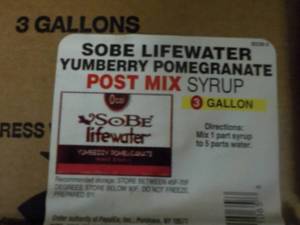 lot 326 image: 3 Gallon Sobe Lifewater Yumberry Po...