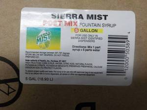 lot 328 image: 5 Gallon Sierra Mist Post Mix Fount...