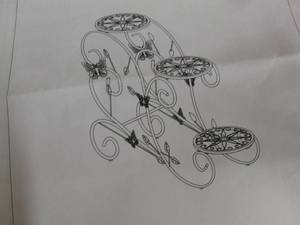 lot 2 image: Butterfly Plant Stand open box Reta...