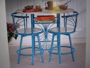 lot 3 image: Colorful Bistro Set open box Retail...