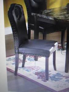 lot 15 image: Nailhead Dining Chair open box Reta...