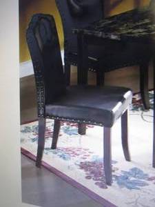 lot 16 image: Nailhead Dining Chair open box Reta...
