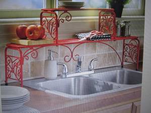 lot 35 image: 2-Tier Scroll Sink Shelf open box R...