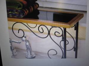 lot 36 image: Colorblock Over-the-Sink Shelf open...
